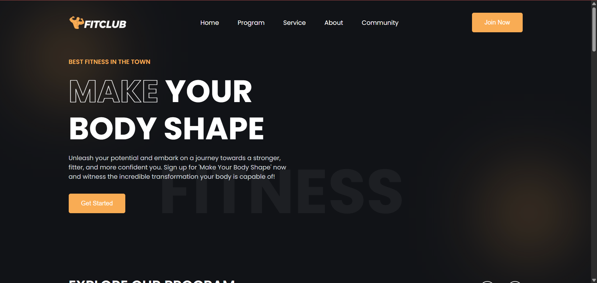 FitClub - Gym & Fitness Landing Page